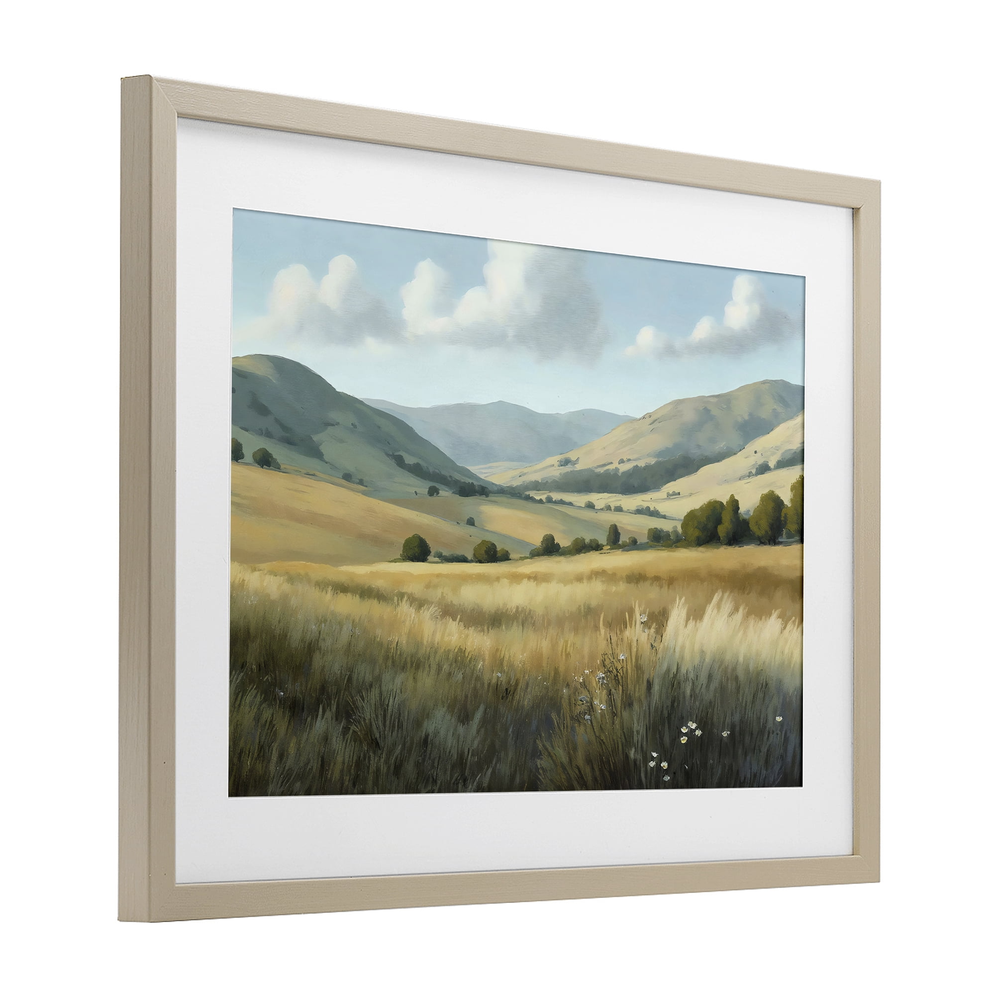 Stupell Industries Rolling Hills at Golden Hour Birch Framed Print Under Glass, design by Creative Studio