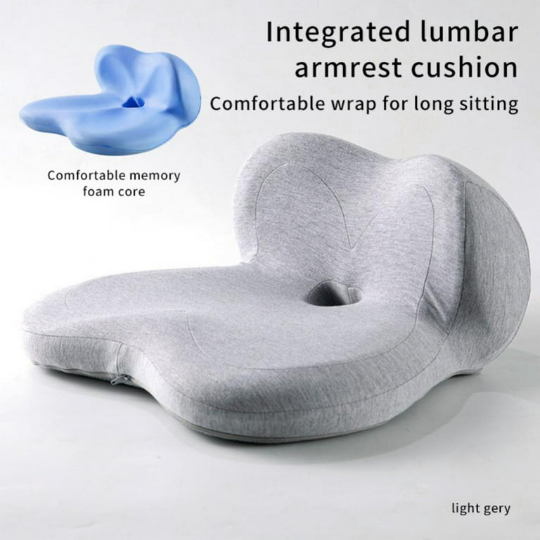 Memory Foam Coccyx Seat Cushion & Lumbar Support Pillow for Office Chair  Car Wheelchair Orthopedic Chair Pad&Back Cushion