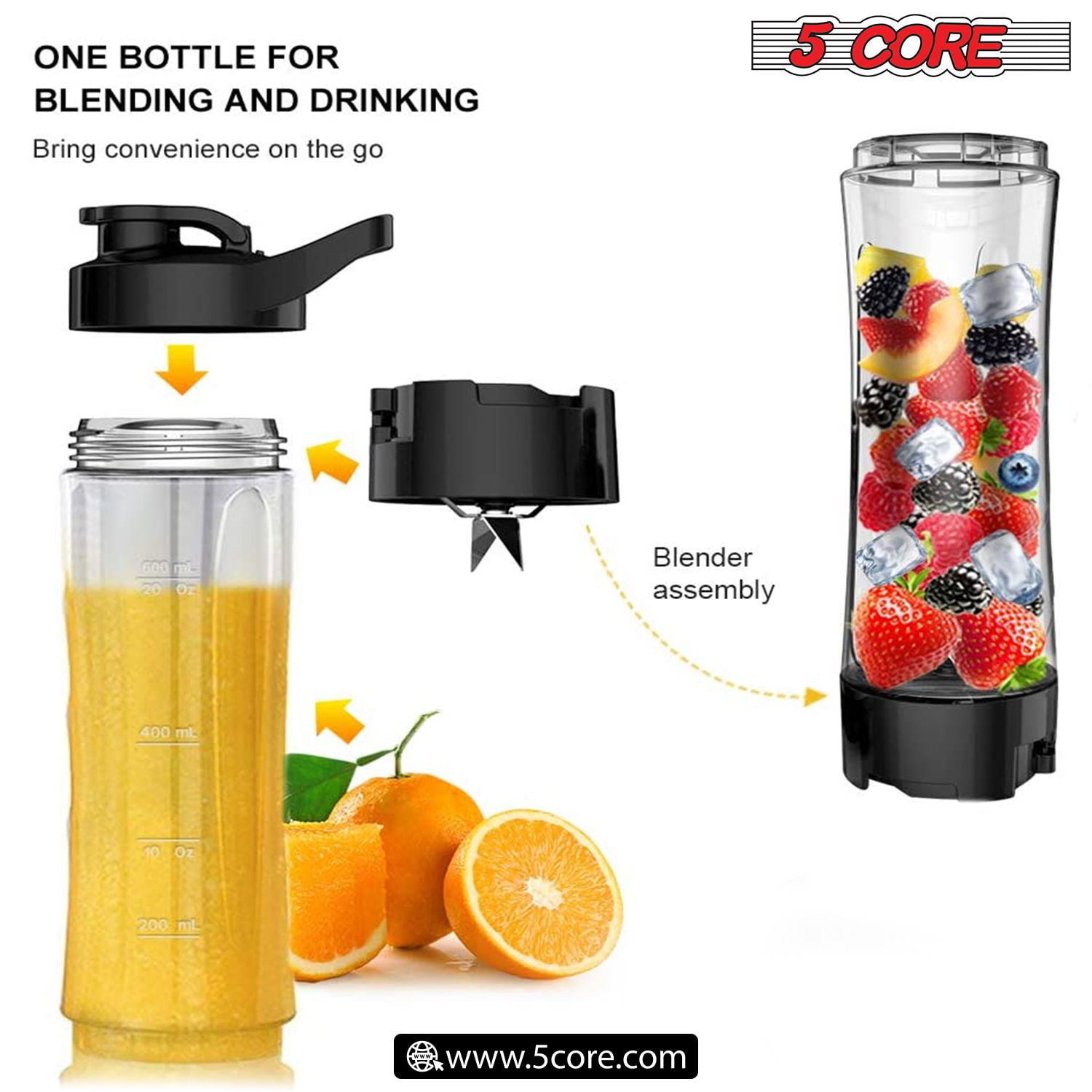 5 Core 2000W Personal Blender for Shakes, Smoothies, Food Prep, and Frozen  Blend on eBid United States