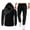 Dark Gray, variant on Ediodpoh Men's Suits Mens Hooded Cardigan Color Contrast Hooded Sweater Casual Sports Suit Swimsuit for Women Red L