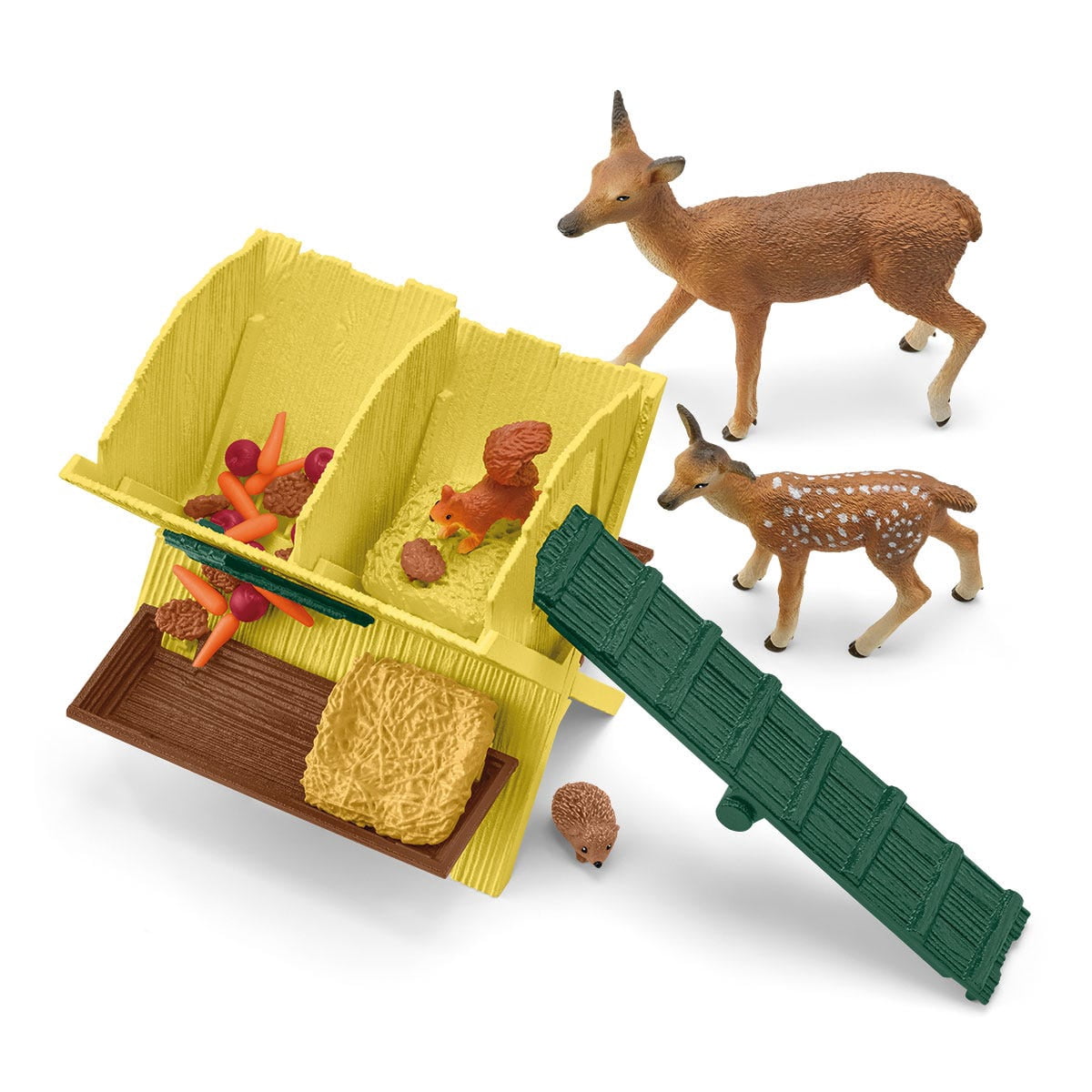 Schleich Farm World - 39PC Feeding the Forest Animals Playset Toy with Deer, Fawn, Hedgehog, Squirrel Figures & More - Fun, Educational Figurines for Boys & Girls - Kids 3+