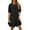 Black, variant on Female Petite Dresses for Women 2024 Women Fashion Solid Retro Cotton and Linen Mid Sleeve Round Neck Loose Wide Hem Dress Womens Casual Dresses A Line Dresses for Women