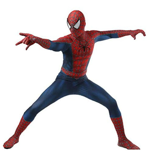 Superhero Spandex C 3D Zentai Complet Body Style 3D Adulte / Enfants (Mens-XL (Hauteur 67-69Inch), Bleu)