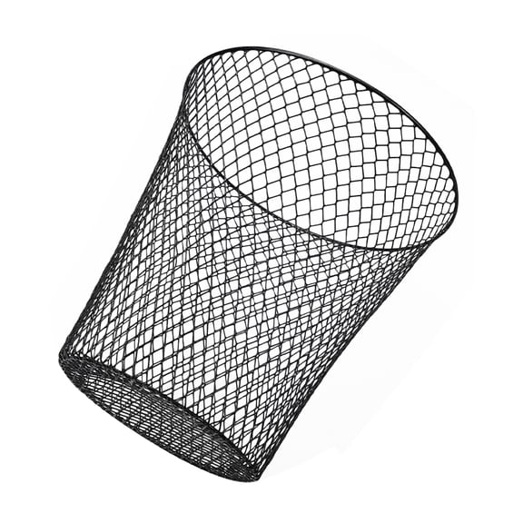 OUNONA Black Metal Laundry Hamper and Storage Basket, Multi-Functional Iron Holder for Household Organization and Clothes Storage