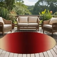 thumbnail image 4 of Round Rugs 7Ft, Dark Red Yellow Ombre Round Area Rug Washable Indoor Throw Carpet, Farmhouse Modern Gradient Art Large Non Slip Circle Rug for Dining Room Playroom Home Decor Aesthetic, 4 of 8