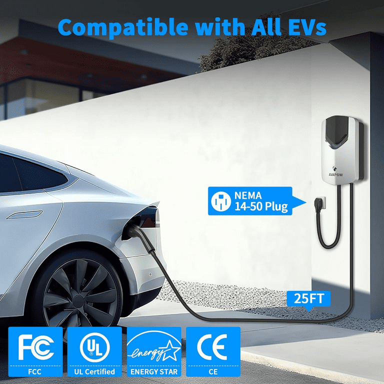 Networked Level 2 Commercial EV Charger, 48A, Commercial EV Chargers, EV  Chargers