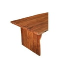 thumbnail image 3 of Pemberly Row Farmhouse 72" Solid Wood Live Edge Dining Bench in Brown, 3 of 4