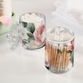 thumbnail image 5 of Peonies with Roses Leaves Romantic Translucent Plastic Cans Storage Canisters with Lid Set of 4, 5 of 7