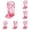 Pink-6.5X3.2CM, variant on VMWMSSR 6PCS Western Style Boot-Shaped Shot Glass, Plastic Mini Cup, Novelty Drinkware For Events & Festivals(Pink-6.5X3.2cm)