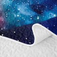 thumbnail image 5 of Manfei Celestial Starry Sky Bed Spread Queen,Dreamy Nebula Queen Coverlet Set,Blue Purple,Black Reversible,3 Pieces,1 Quilt and 2 Pillowcases, 5 of 7