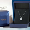 thumbnail image 5 of Gem Stone King 14K White Gold White Zirconia Pendant Necklace for Women | 4.02 Cttw | Gemstone Birthstone | Octagon 9X7MM | With 18 inch Chain, 5 of 6