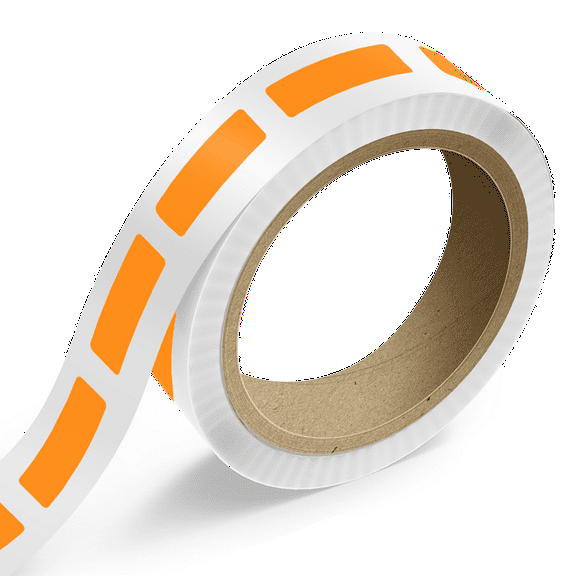 JAM Paper Standard Label Rolls, Rectangle, 1 x 3 1/4, Neon Orange, 125 Labels/Roll