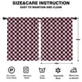 thumbnail image 2 of Blackout Kids Curtains,Black and Pink Checkerboard Pattern Childrens Insulated Curtains Set Of 2,Bedroom Essentials,Toddler Room Decor 42"x54", 2 of 5