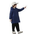 thumbnail image 5 of HNMKIU Girls Down Jacket Extra Warm Long Padded Coat Thickened Winter Coats for Girls for Kids and Youth with Knee Length Design Navy,12-13 Years, 5 of 5