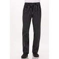 thumbnail image 1 of Chef Works Men`s Designer Baggy Chef Pants, Black W/Chalk Stripe, Medium, 1 of 4