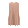 thumbnail image 5 of WIZUTIZ Beach Dresses for Women Trendy Plus High Rise Ruffled Pleated Solid Shift Dress Sleeveless V-Neck Sun Dress for Teen Girls Mini Dress Super Soft Staying at Home Dress Multi-Color, 5 of 7