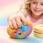 Crazy Fun RMS Mystery Rainbow Dumpling Squishy with Steamer Box, Surprise Mystery Dumpling Neon Edition Bao Bun Dumpling Squeeze, New Glitter Dumpling Squishies