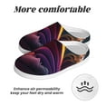 thumbnail image 6 of Balery Colorful Abstract Wave Motion Pattern Women's Fuzzy Memory Foam Slippers Fluffy Winter House Shoes Indoor and Outdoor-40/41, 6 of 7