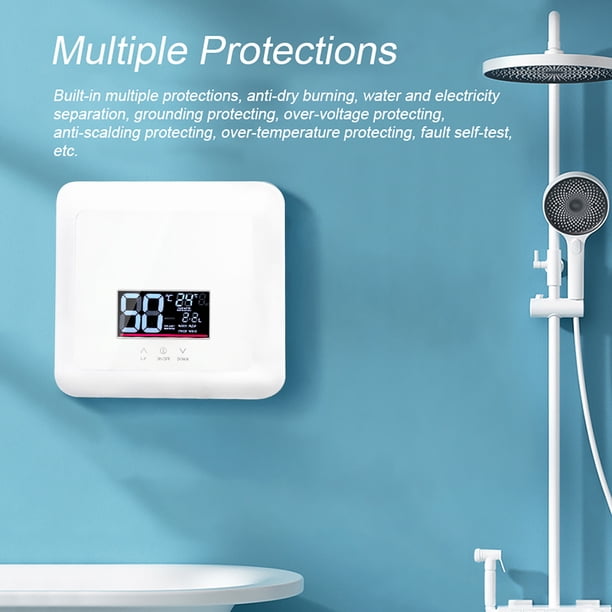 Calentador De Agua Instantáneo 5500 W - Eléctrico, Con Mando A Distancia, Para Casa O Caravana
