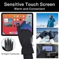 thumbnail image 2 of Guantes cálidos de invierno para hombres y mujeres, guantes térmicos impermeables con pantalla táctil para nieve, para ciclismo, senderismo, correr, esquí, trabajo al aire libre (l), 2 of 5