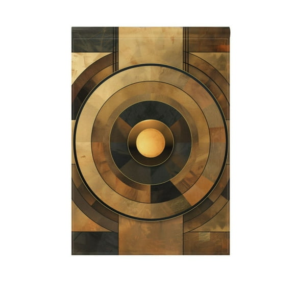 Abstract Olive Brown Geometric Garden Flag 12X18 Double Sided Yard Flags for Outside Outdoor All Seasonal Decoration