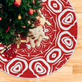 thumbnail image 5 of FMSHPON Red Hand Drawing Mandala Xmas Christmas Tree Skirt Stand Mat for Holiday Party Decoration Indoor Outdoor 36 inches, 5 of 6