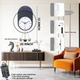 thumbnail image 4 of Large Decorative Wall Clock with Pendulum for Living Room, Black Metal Frame, White dial, Silent Type, Suitable for Living Room, Bedroom, Study, Office, 4 of 7