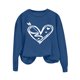 thumbnail image 4 of RKSTN Valentine's Day Sweatshirts for Women Oversized Crewneck Valentines Heart Graphic Print Sweatshirt Womens Casual Plus Size Round Neck Loose Comfy Sweatshirt Fall Spring Clothes Valentine Gift, 4 of 6