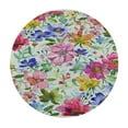 thumbnail image 2 of Nawypu Spring Summer Floral Tablecloth Round Wildflower Leaf Butterfly Table Cloth Circular FlowersTable Cover Washable Wipeable Reusable Polyester Tabletop for Dining Kitchen Holiday Decor, 2 of 7
