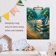 thumbnail image 6 of Plastic Clipboard Acrylic Hanging Clip Board with silver Low Profile Office School Supplies 12.5x9 Bluebirds and Forests, 6 of 9