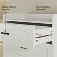 thumbnail image 2 of White Dresser for Bedroom, Lofka 5 Chest of Drawers Storage Cabinet with Smooth Rail and Metal Handle for Living Room & Entryway, 2 of 11