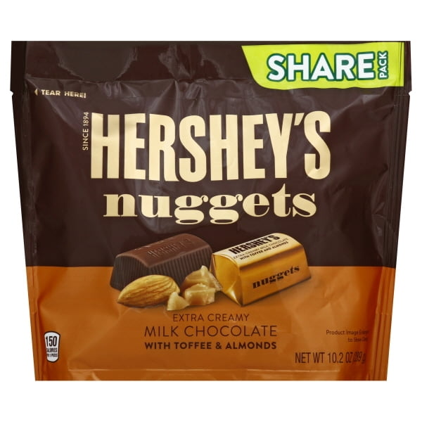 Hershey's Nuggets Toffee Almond Share Size Chocolates 10.2oz