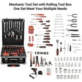 thumbnail image 5 of Riedhoff 800-Piece Mechanic Tool Box Set, with Trolley Case, Black & Silver, 5 of 5