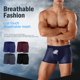 thumbnail image 2 of Bóxer de seda de hielo para hombre, ropa interior de malla, transpirable, deportiva, talla grande, 2023, 2 of 4