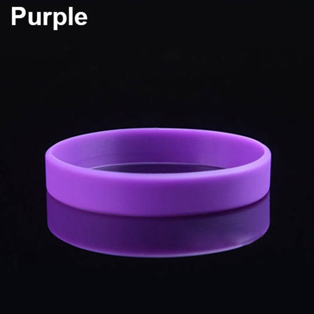Fun Express LQ Silicone Bracelet 7.25 inch Purple - Jewelry - 100 Pieces, Adult Unisex, Size: One Size