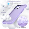 thumbnail image 4 of for iPhone 14/13 Case, [Support Wireless Charging] Soft Silicone Slim Anti-Scratch Case for iPhone 14/13 6.1 inch, Purple, 4 of 13