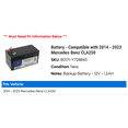 thumbnail image 2 of Battery - Compatible with 2014 - 2023 Mercedes-Benz CLA250 2015 2016 2017 2018 2019 2020 2021 2022, 2 of 2