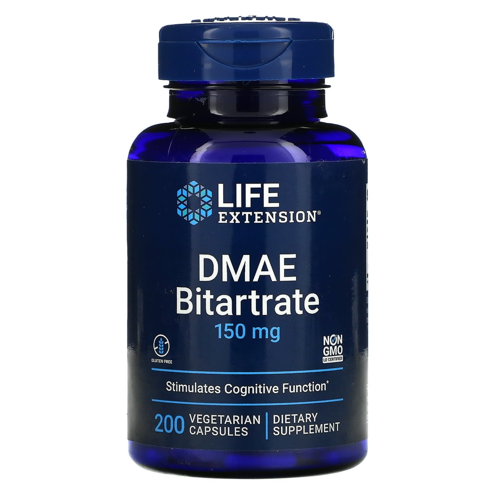 Life Extension DMAE Bitartrate, 150 mg, 200 Vegetarian Capsules