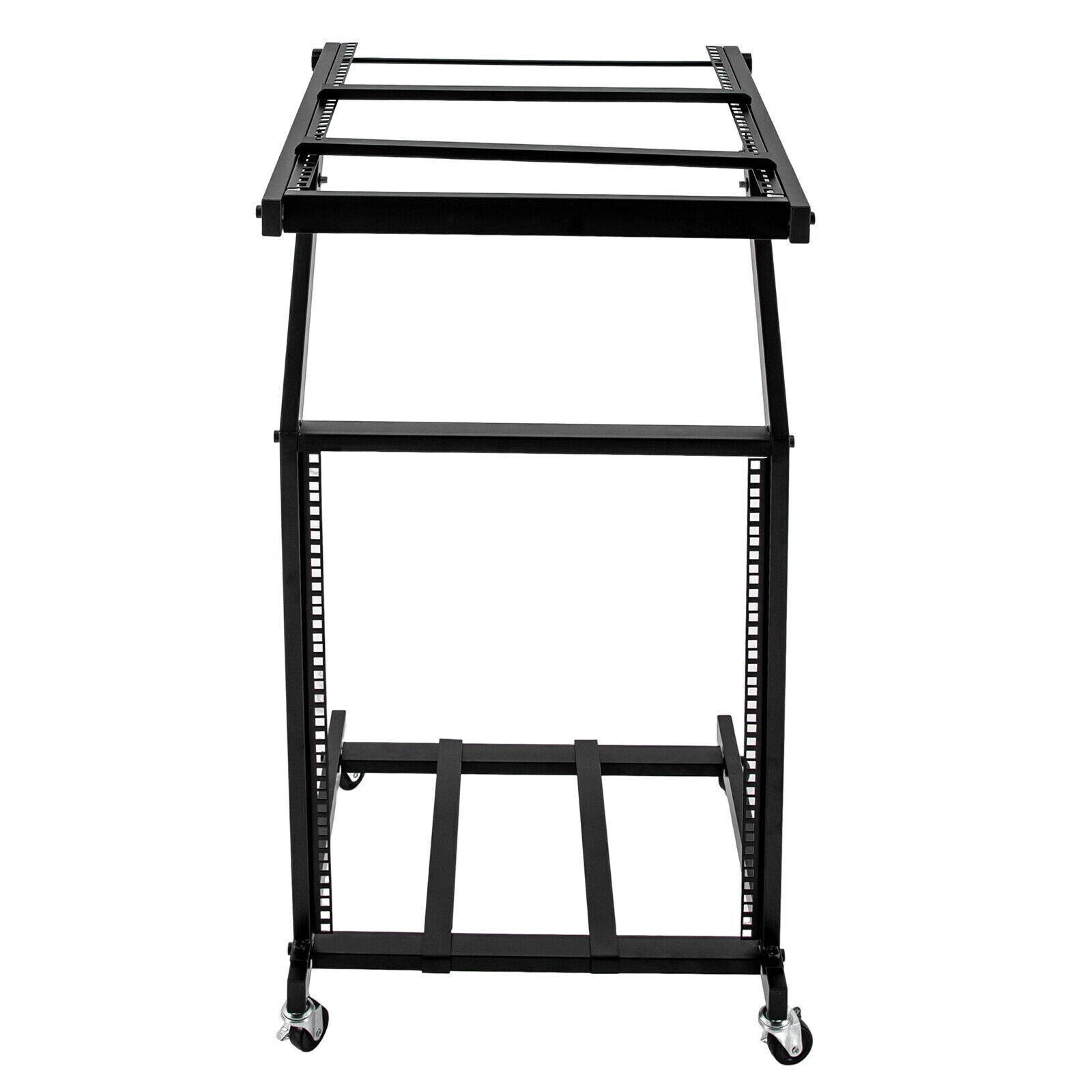 12U Rack Mount Mixer Case Stand Studio Equipment Cart Stage Amp DJ Rolling