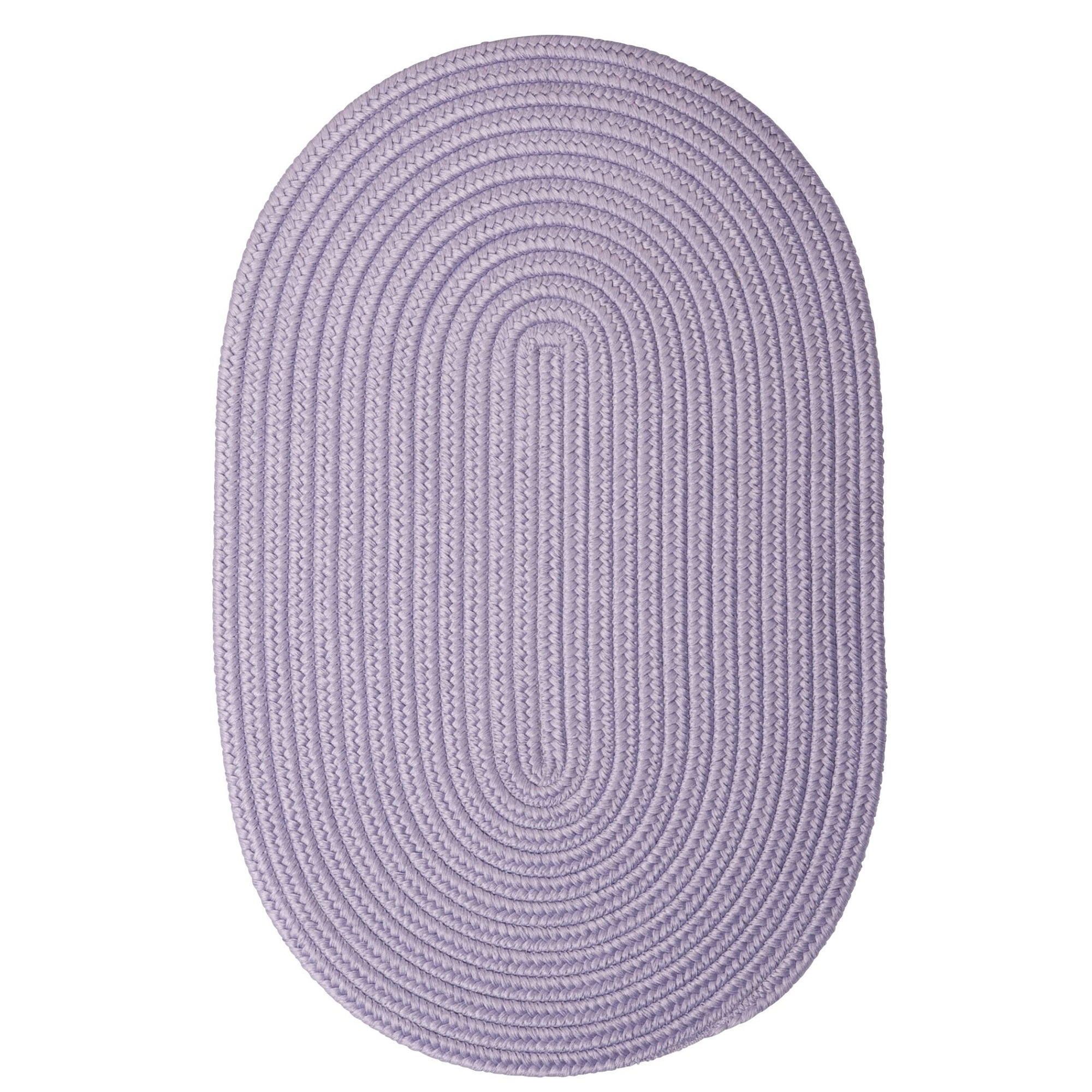 2' x 3' Purple Braided Oval Area Throw Rug