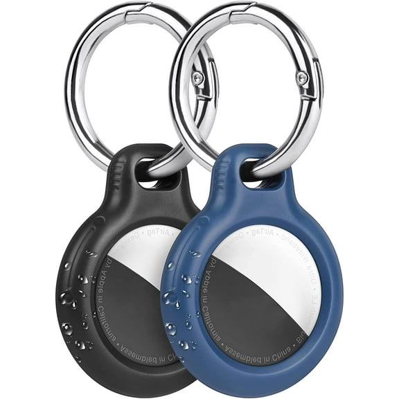 Holder Case for AirTags, 2 Pack Ultra Light Plastic Protective Case for AirTags, Durable Anti-Scratch Protective AirTag with Keychain, Item Finders for Pets, Luggage, Wallet, Backpacks