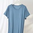 thumbnail image 4 of Naittoop Modal Nightgowns for Womens, Short Sleeve Sleep Dress, Soft Comfy Summer Cooling Night Shirts Sleepwear, 4 of 5