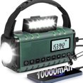 thumbnail image 2 of Hand-Cranked Weather Radio AM/FM Solar Mobile Power Hand-Cranked Charger 10000MA, 2 of 9