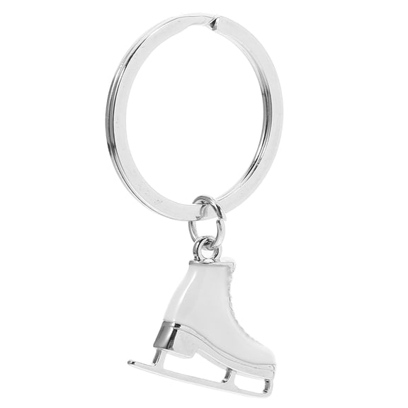 ibasenice Ice Skate Charm Keychain White Winter Sports 1Pack