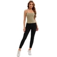 thumbnail image 4 of Unique Bargains Women's Spaghetti Strap Tank Top Basic Undershirt Ribbed Camisole L Green, 4 of 6