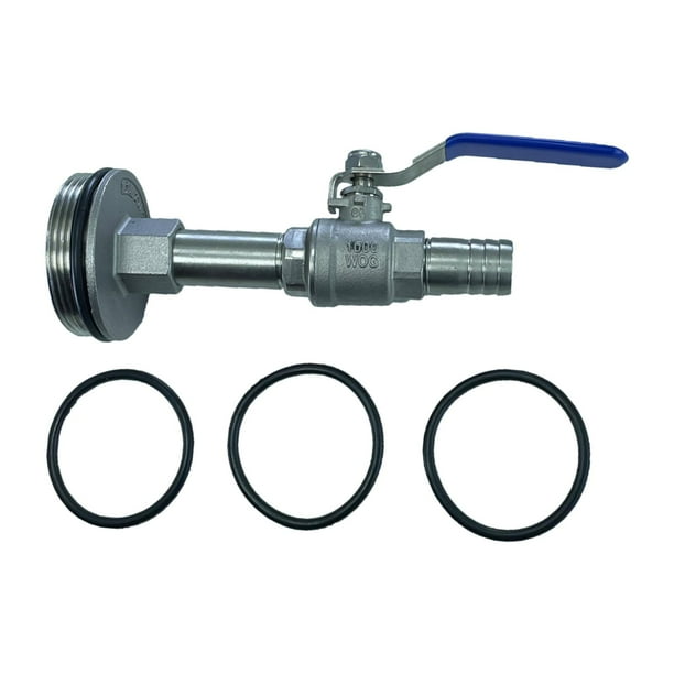 Adaptador de válvula de bola para tanque de petróleo de 50 galones y barril galvanizado. recto 20mm