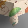 thumbnail image 5 of Red Mushroom Cartoon Light Pattern Square Tablecloth,Waterproof Square Table Cover,Wipeable Spillproof Washable Table Cover for Home Kitchen Party Decor 60"x60"(152x152cm), 5 of 6