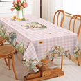 thumbnail image 6 of Easter Tablecloth 60x84 Inch Rectangle - Pink Plaid Easter Decorations for The Home - Water Resistant Spring Table Cloth Rectangle for Party,Table,Outdoor, 6 of 6