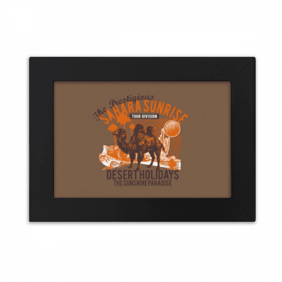 Sunshine Paradise Desert Holiday Camel Animal Desktop Photo Frame Ornaments Picture Art Painting
