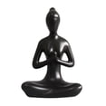 thumbnail image 4 of Figura de Cerámica, Estatua de Pose, Figurita, Escultura de Arte Abstracto, Escultura Sentada, Adorno, Escultura de Meditación, Coleccionable para Esc orar, 4 of 9